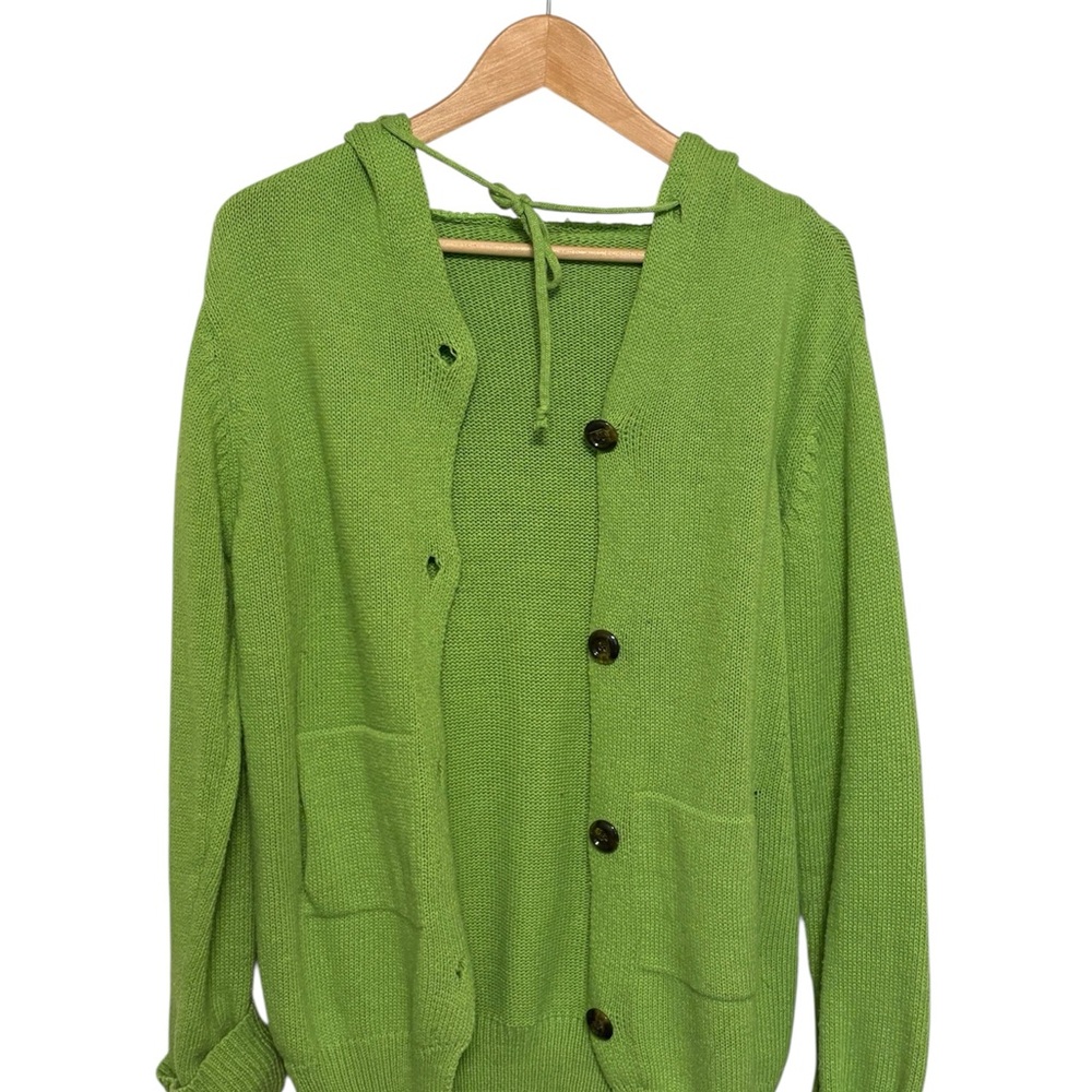 Spring Green Button-Up Cardigan
